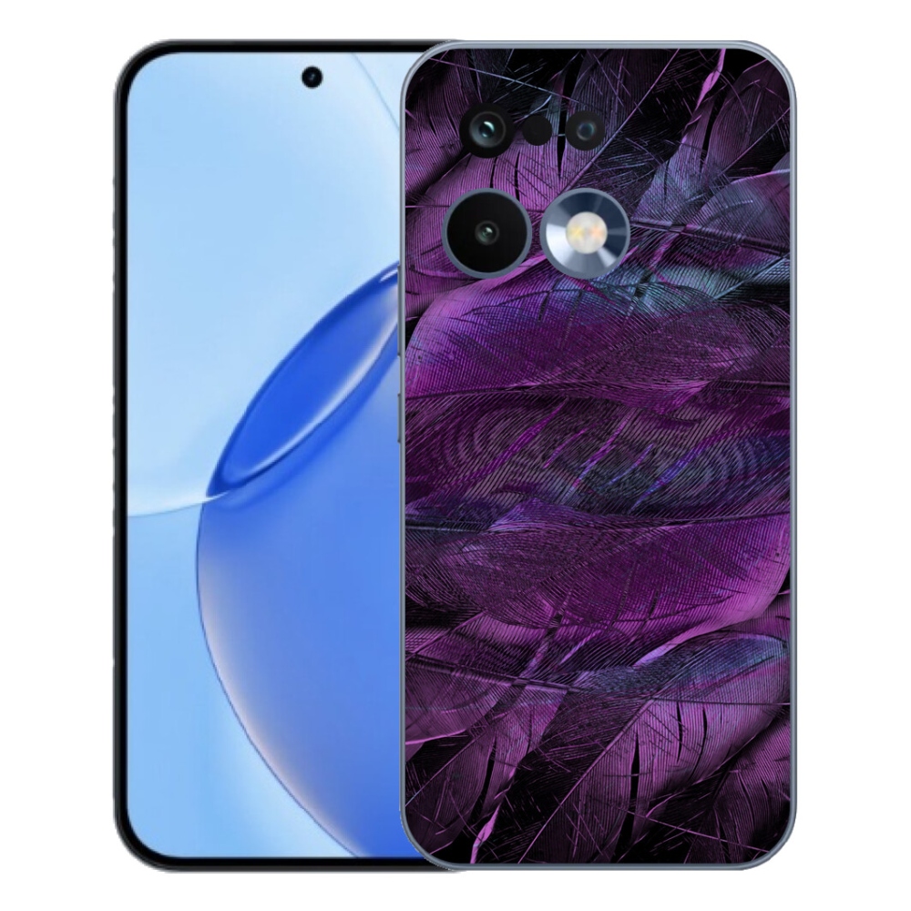 Gélový kryt mmCase na Realme 16 Pro - fialové pierka