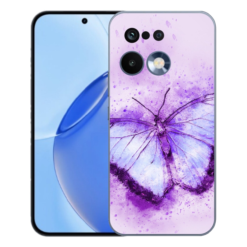 Gélový kryt mmCase na Realme 16 Pro - fialový motýľ