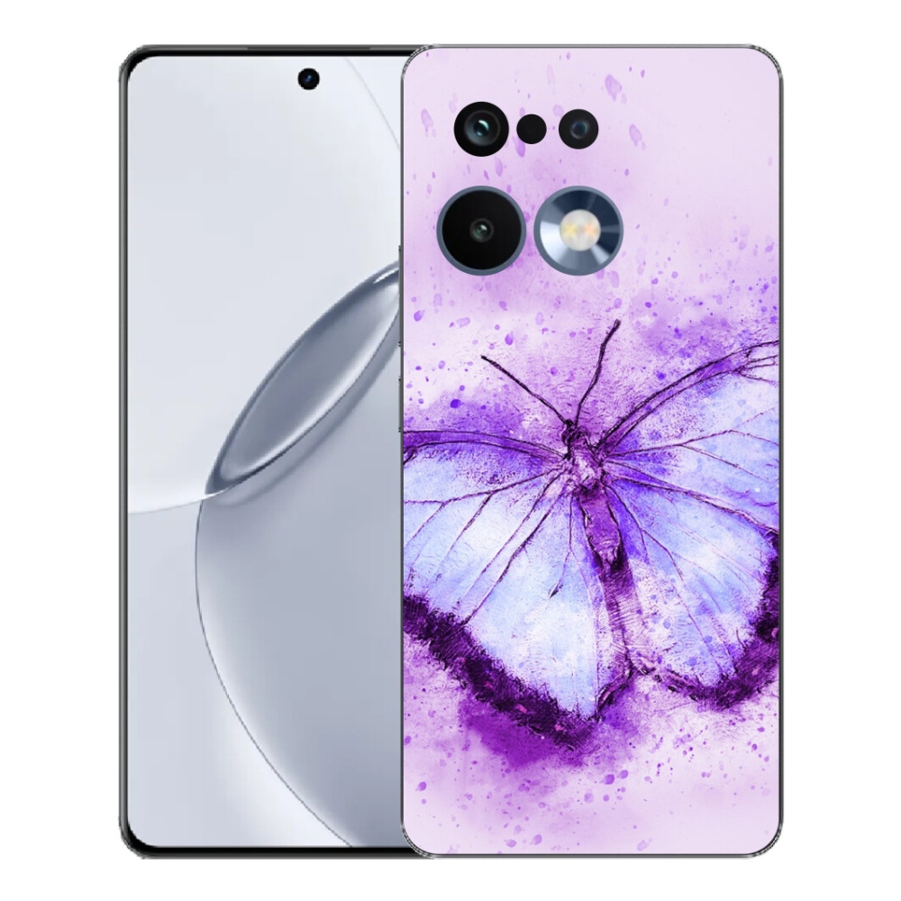 Gélový kryt mmCase na Realme 16 Pro+ - fialový motýľ