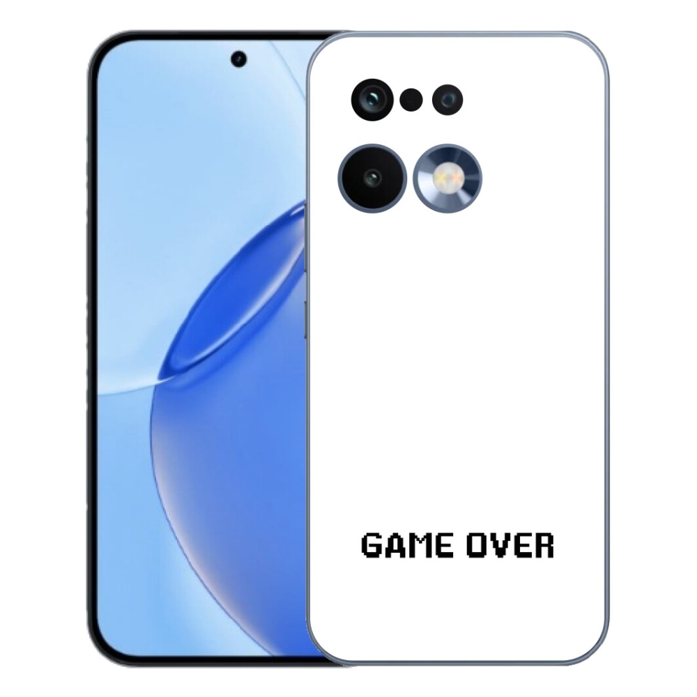 Gélový kryt mmCase na Realme 16 Pro - game over biele pozadie