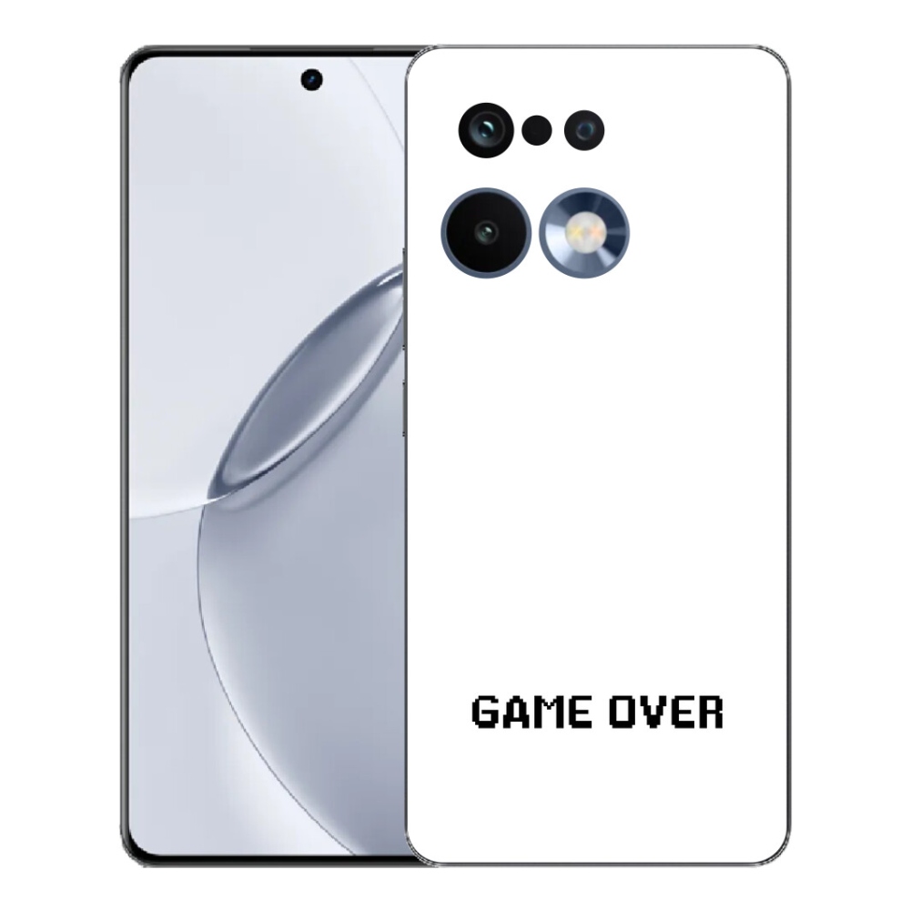Gélový kryt mmCase na Realme 16 Pro+ - game over biele pozadie