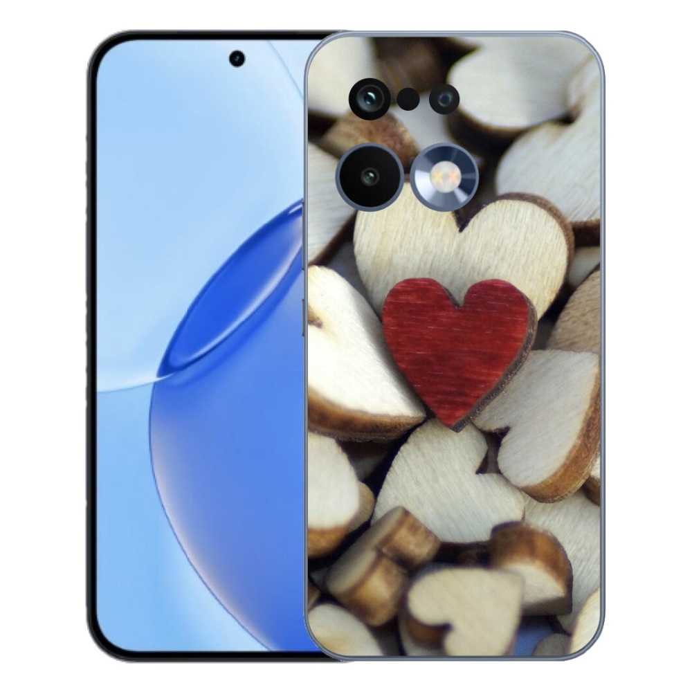 Gélový kryt mmCase na Realme 16 Pro - gravírované červené srdce