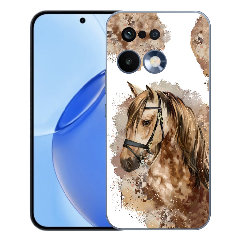 Gélový kryt mmCase na Realme 16 Pro - hnedý kreslený kôň
