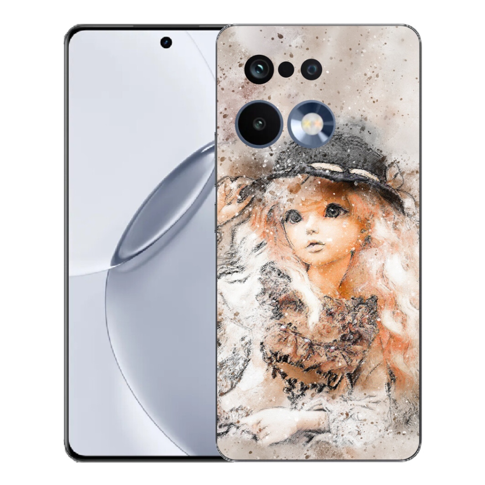 Gélový kryt mmCase na Realme 16 Pro+ - dievčatko s klobúkom