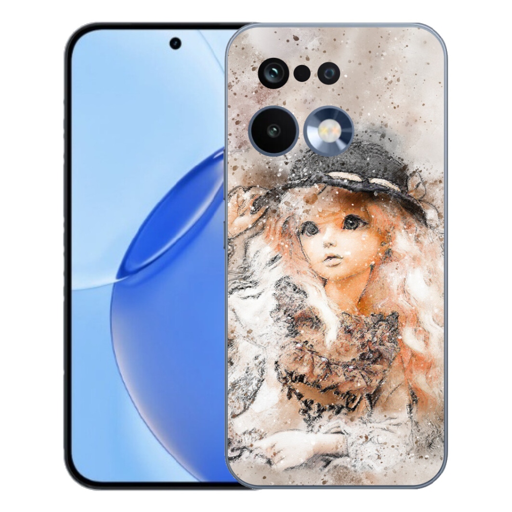 Gélový kryt mmCase na Realme 16 Pro - dievčatko s klobúkom