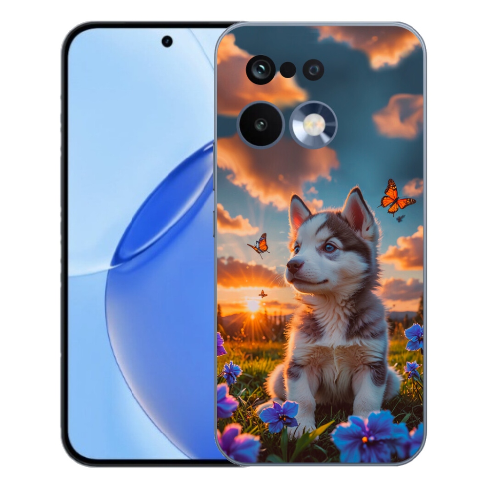 Gélový kryt mmCase na Realme 16 Pro - husky pri západe slnka