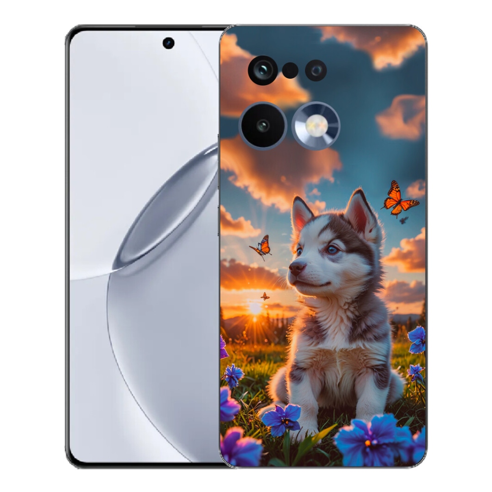 Gélový kryt mmCase na Realme 16 Pro+ - husky pri západe slnka