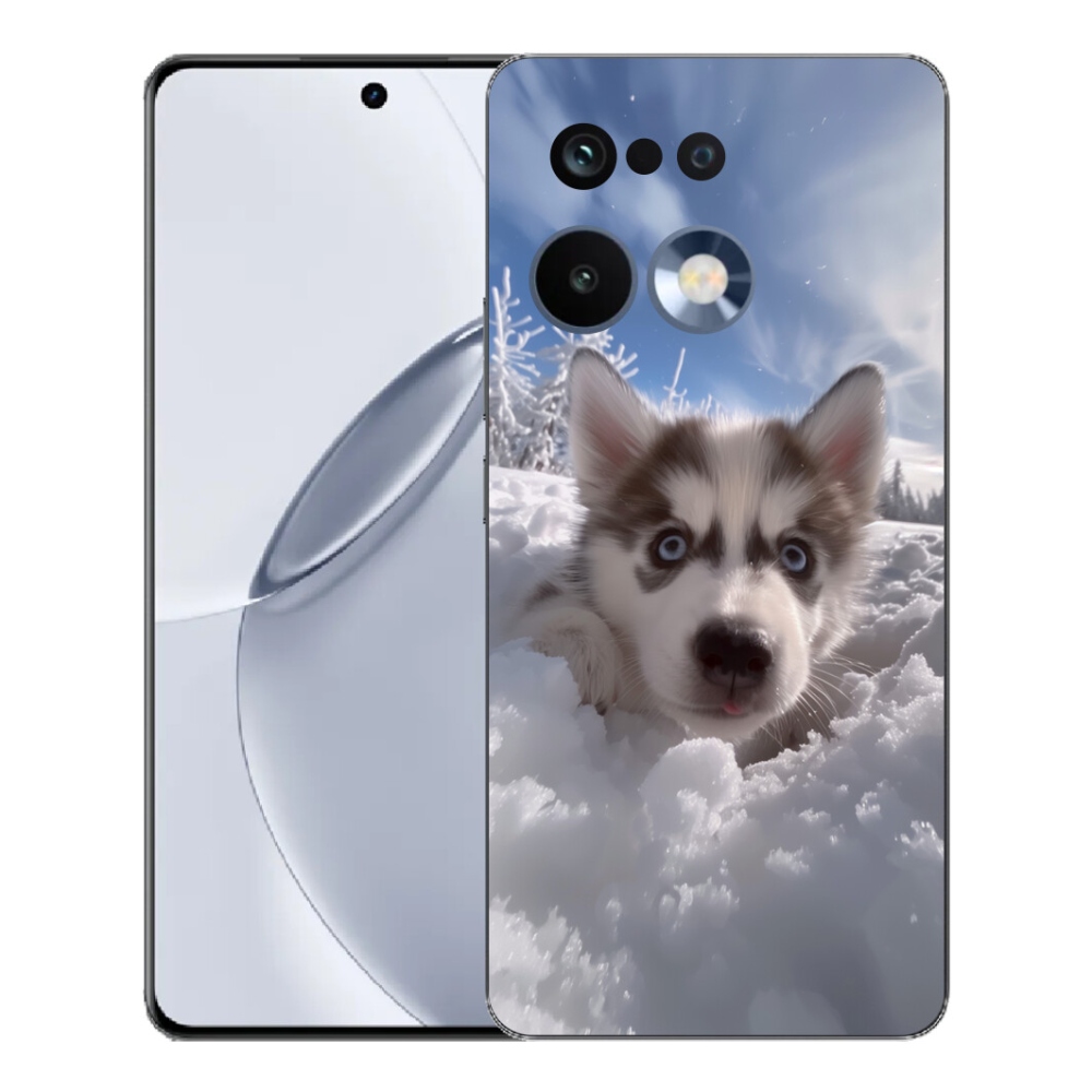 Gélový kryt mmCase na Realme 16 Pro+ - husky v snehu