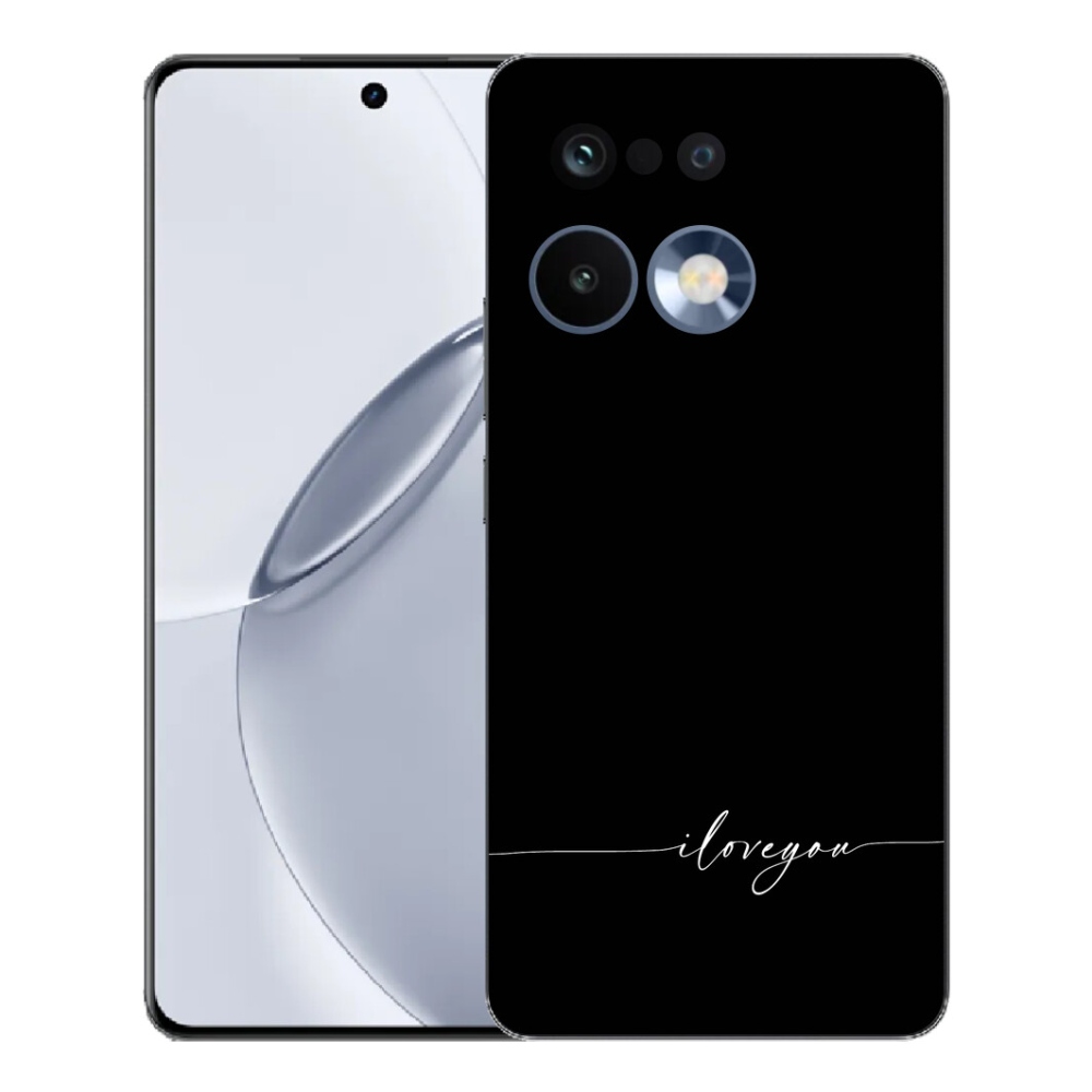 Gélový kryt mmCase na Realme 16 Pro+ - I love you čierne pozadie