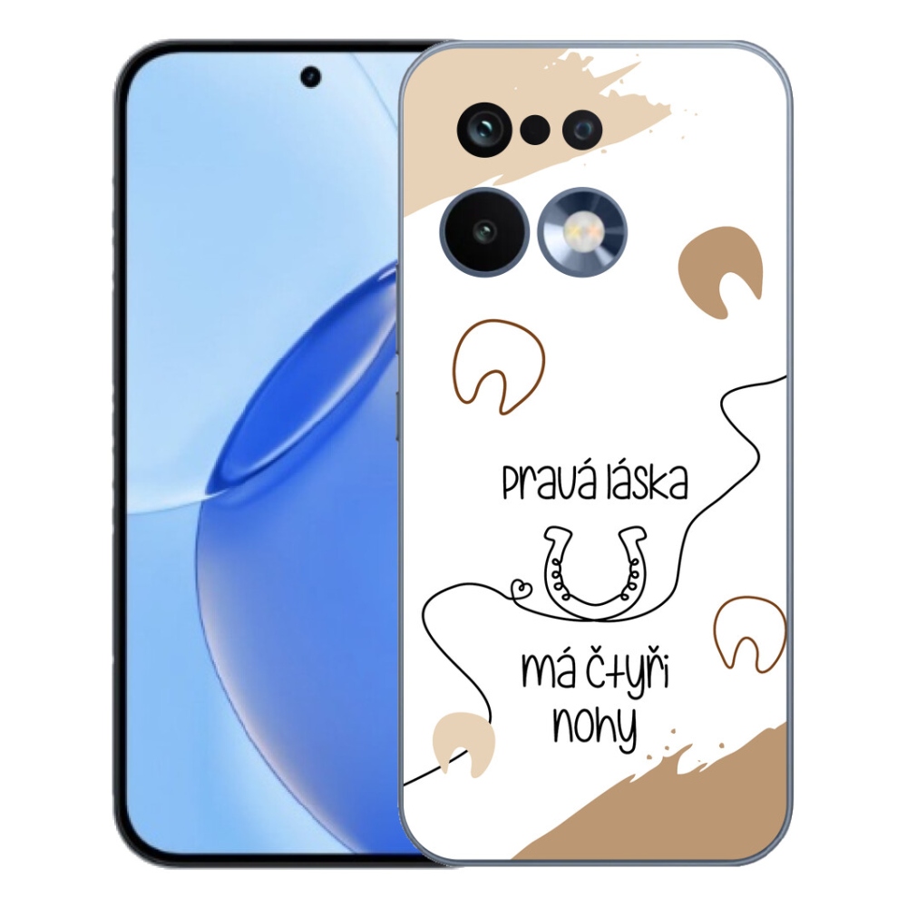 Gélový kryt mmCase na Realme 16 Pro - konský motív biele pozadie