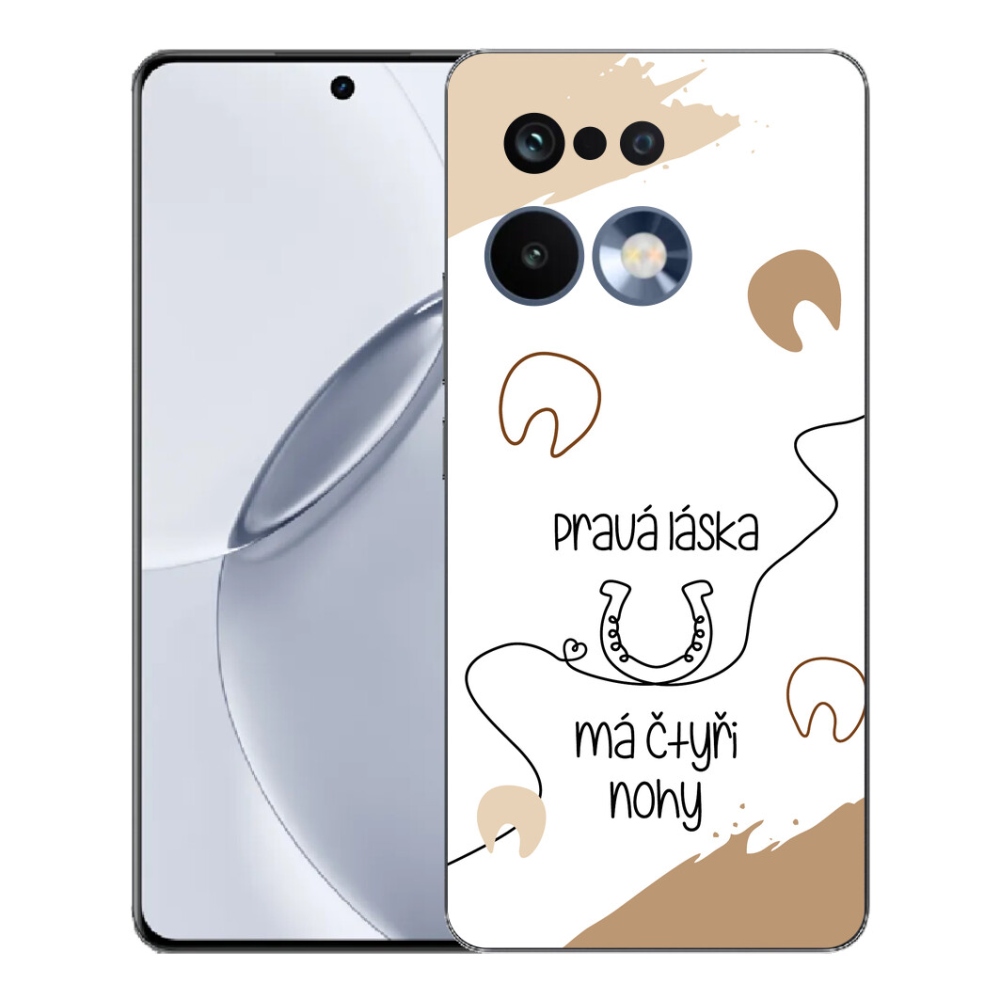Gélový kryt mmCase na Realme 16 Pro+ - konský motív biele pozadie