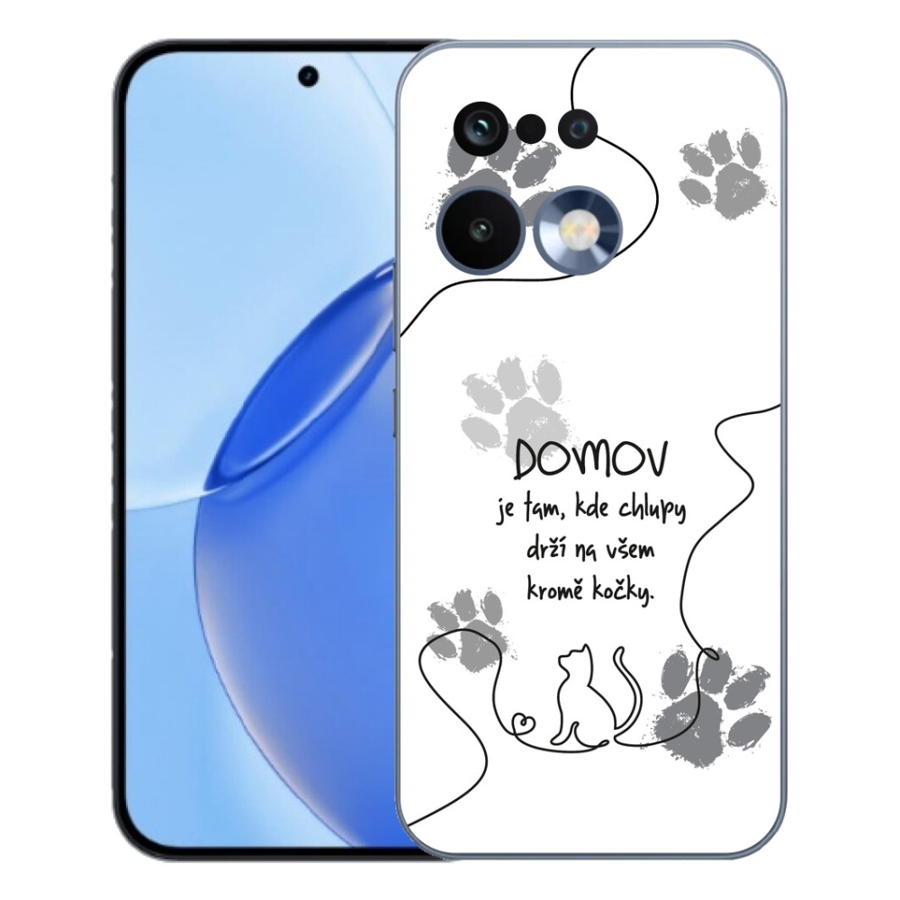 Gélový kryt mmCase na Realme 16 Pro - mačacie motív biele pozadie