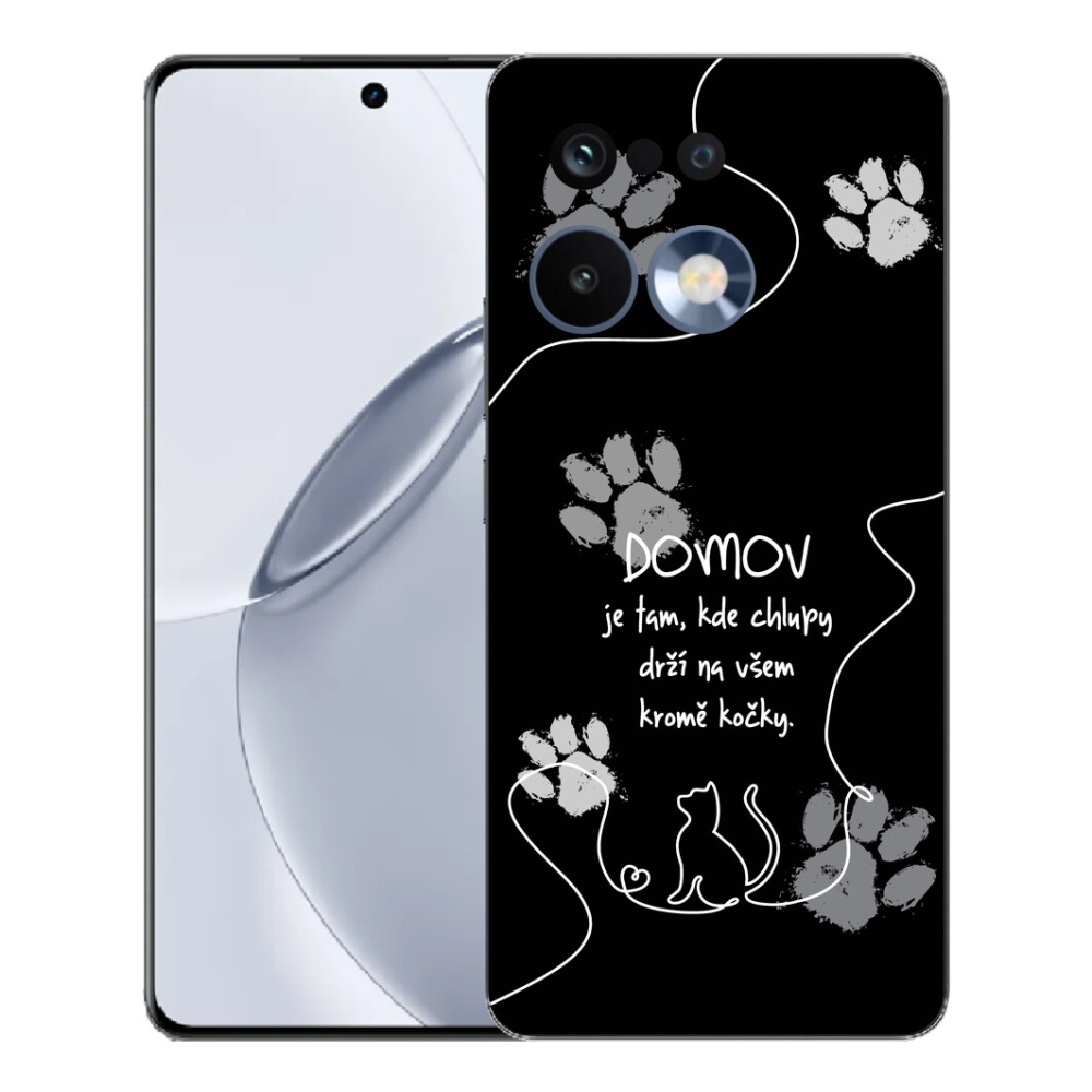 Gélový kryt mmCase na Realme 16 Pro+ - mačacie motív čierne pozadie