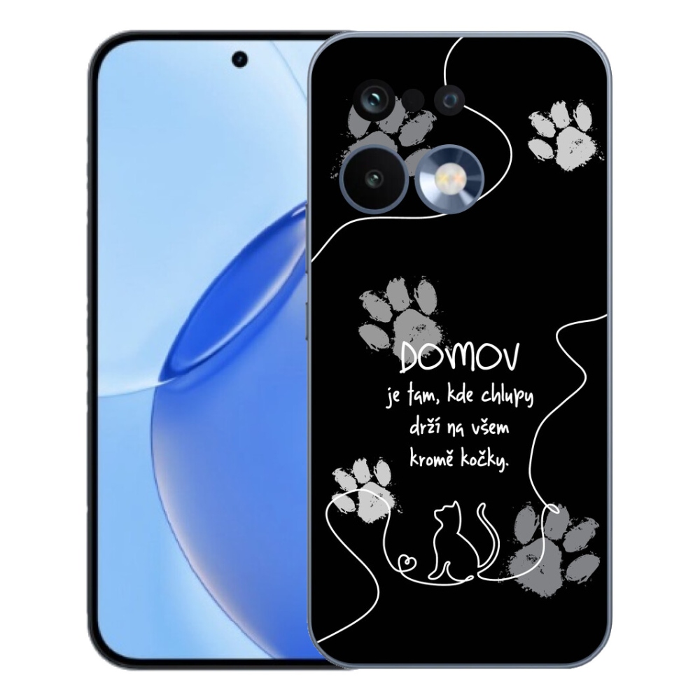 Gélový kryt mmCase na Realme 16 Pro - mačacie motív čierne pozadie