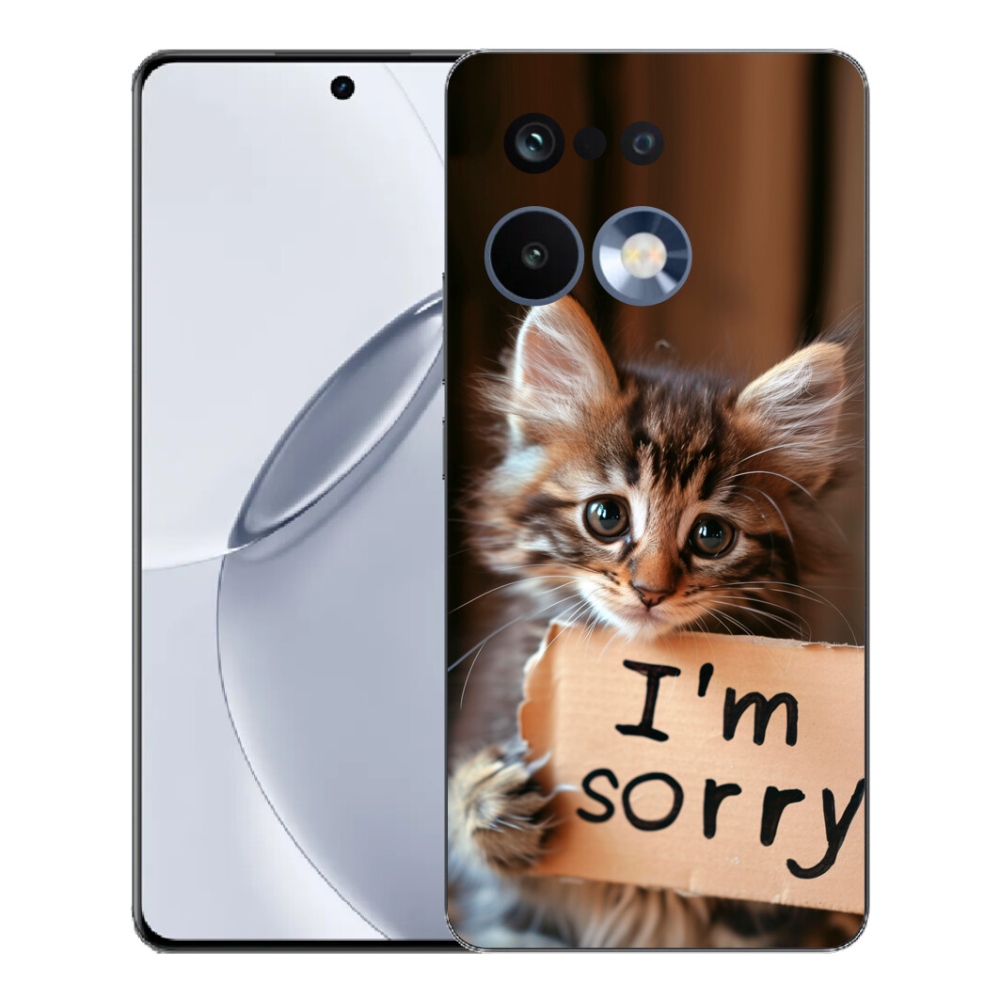 Gélový kryt mmCase na Realme 16 Pro+ - mačacie ospravedlnenie