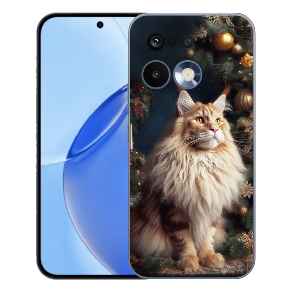 Gélový kryt mmCase na Realme 16 Pro - mačka pri stromčeku