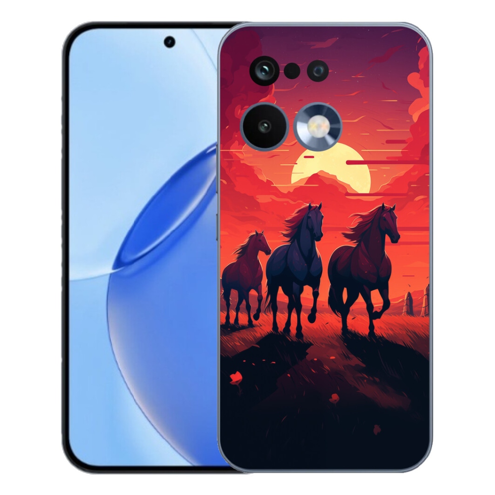 Gélový kryt mmCase na Realme 16 Pro - kone a západ slnka