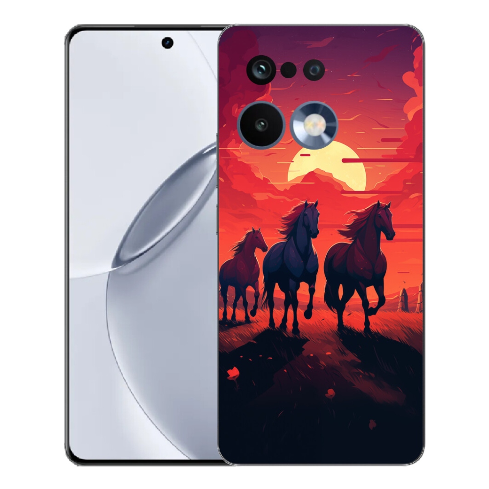 Gélový kryt mmCase na Realme 16 Pro+ - kone a západ slnka