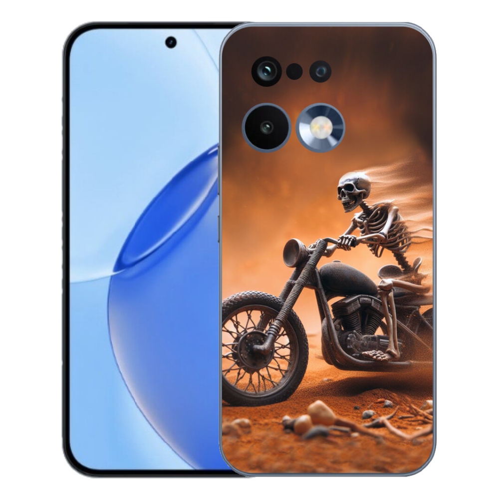 Gélový kryt mmCase na Realme 16 Pro - kostra na motorke