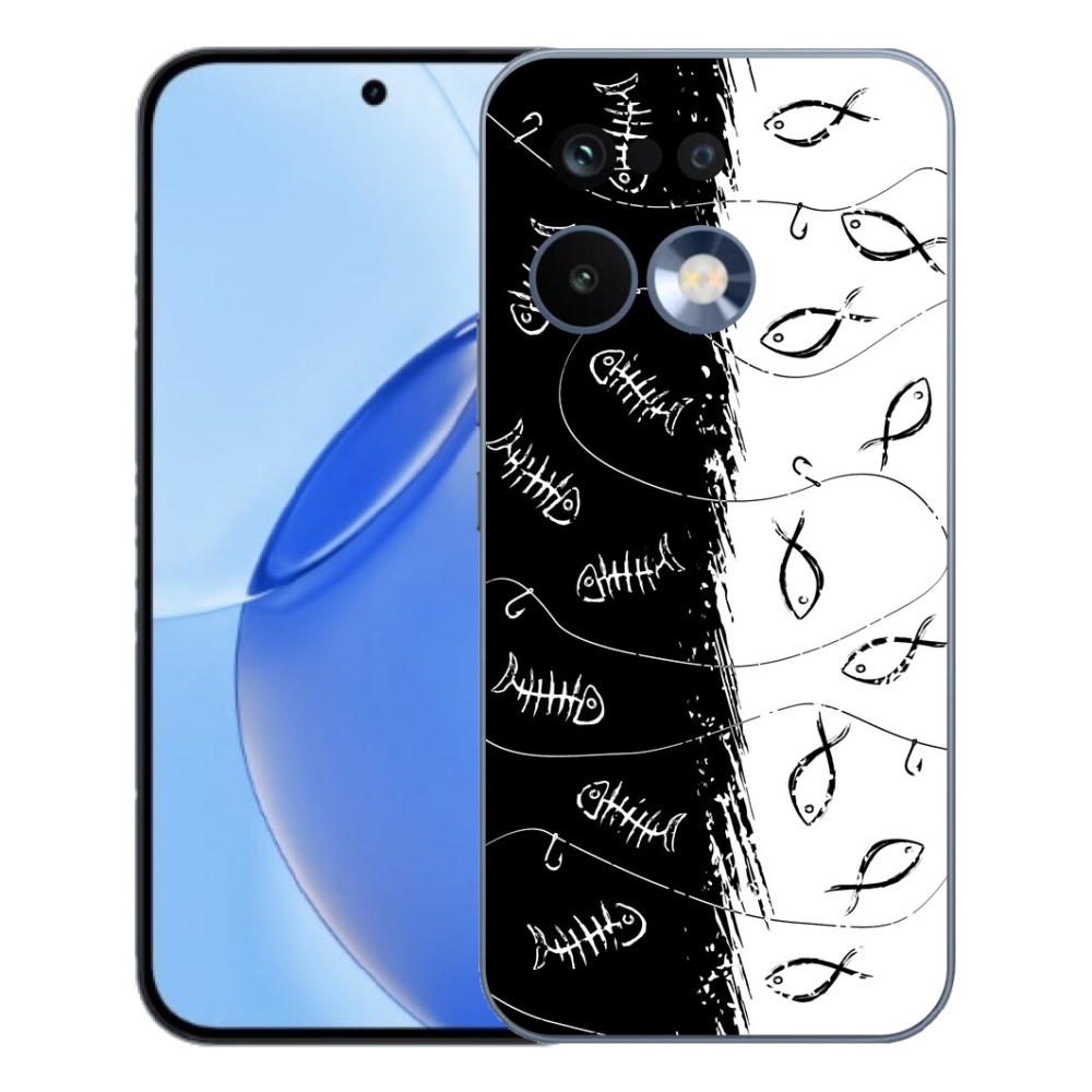 Gélový kryt mmCase na Realme 16 Pro - kostry a rybky