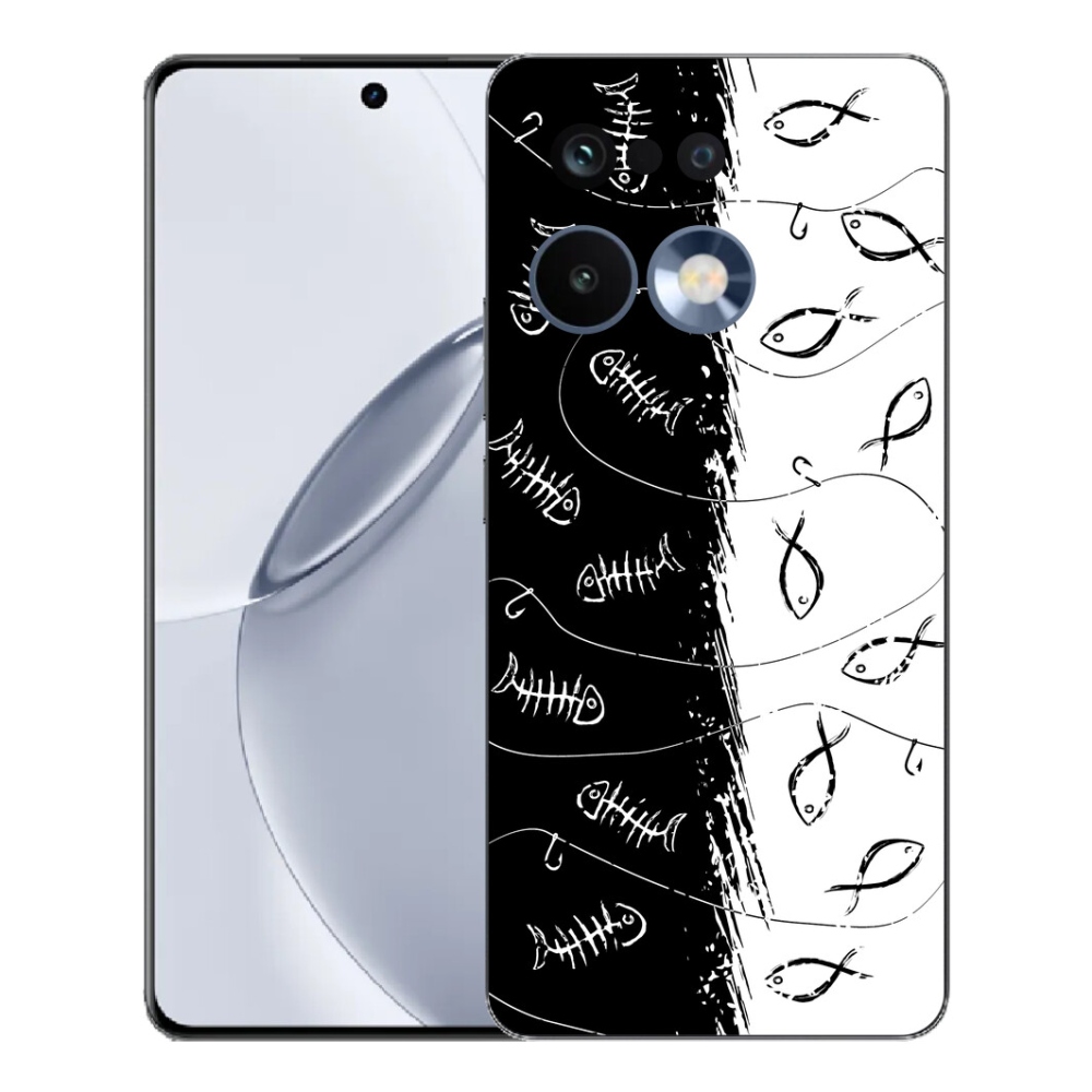 Gélový kryt mmCase na Realme 16 Pro+ - kostry a rybky