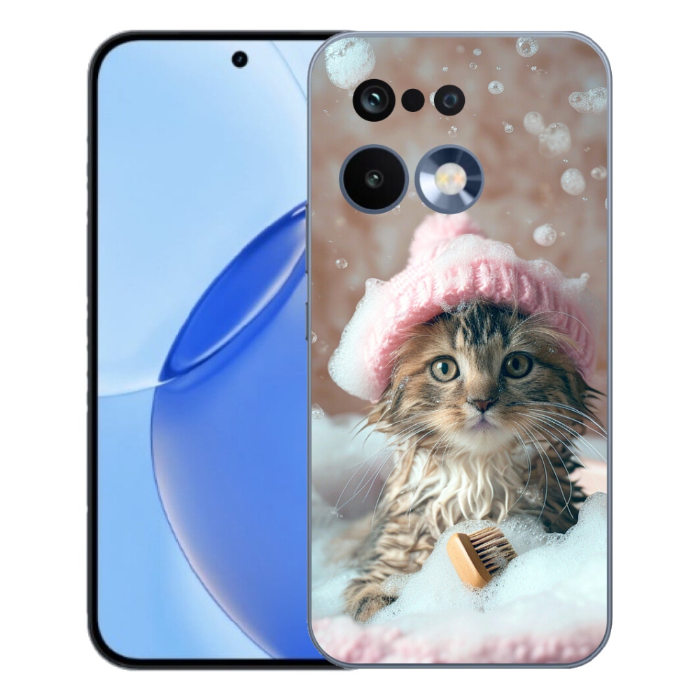 Gélový kryt mmCase na Realme 16 Pro - mačiatko a kúpeľ