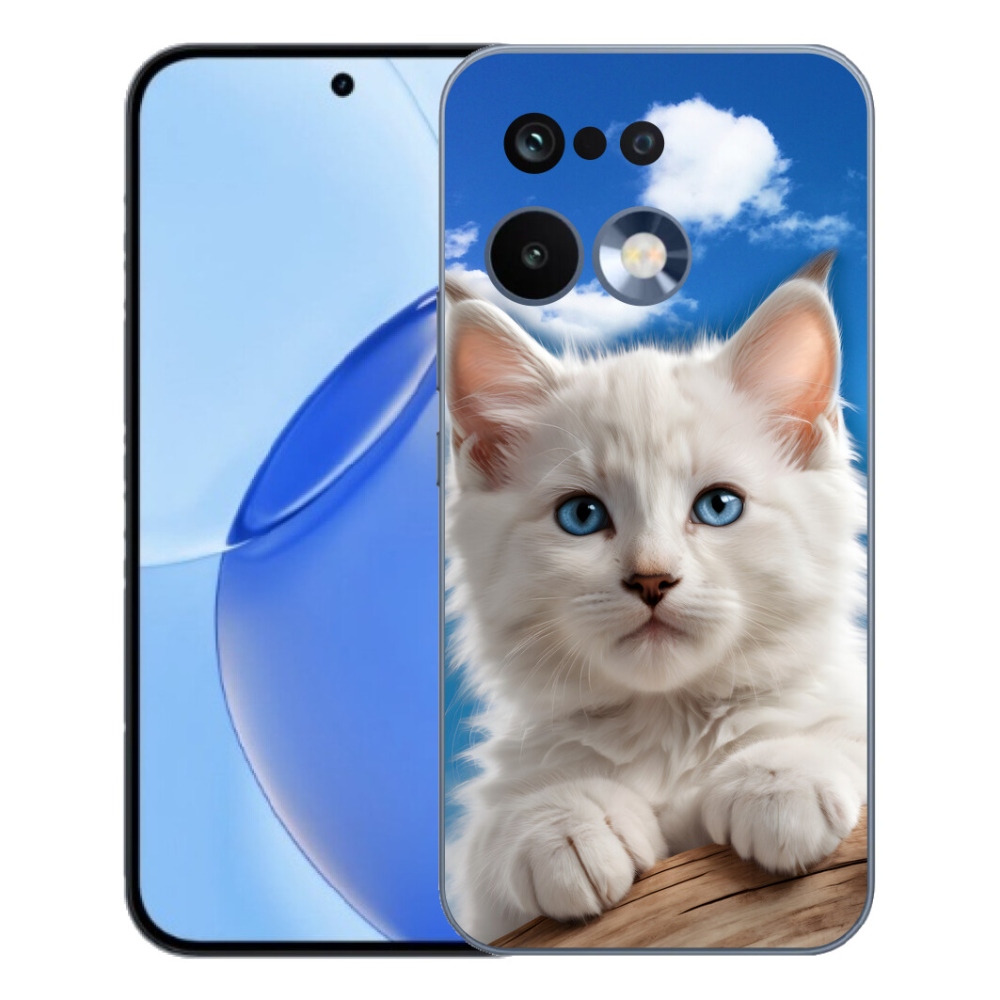 Gélový kryt mmCase na Realme 16 Pro - mačiatko a oblaky