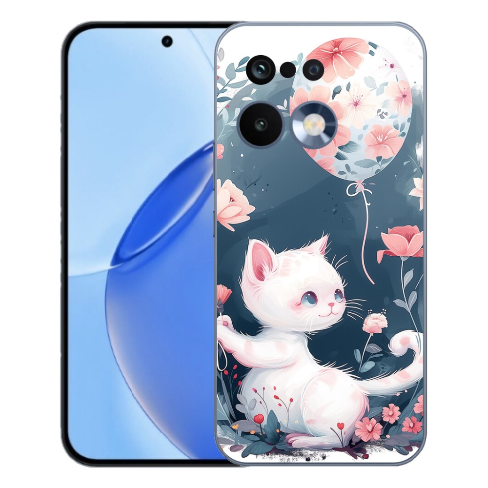 Gélový kryt mmCase na Realme 16 Pro - mačiatko s balónikom