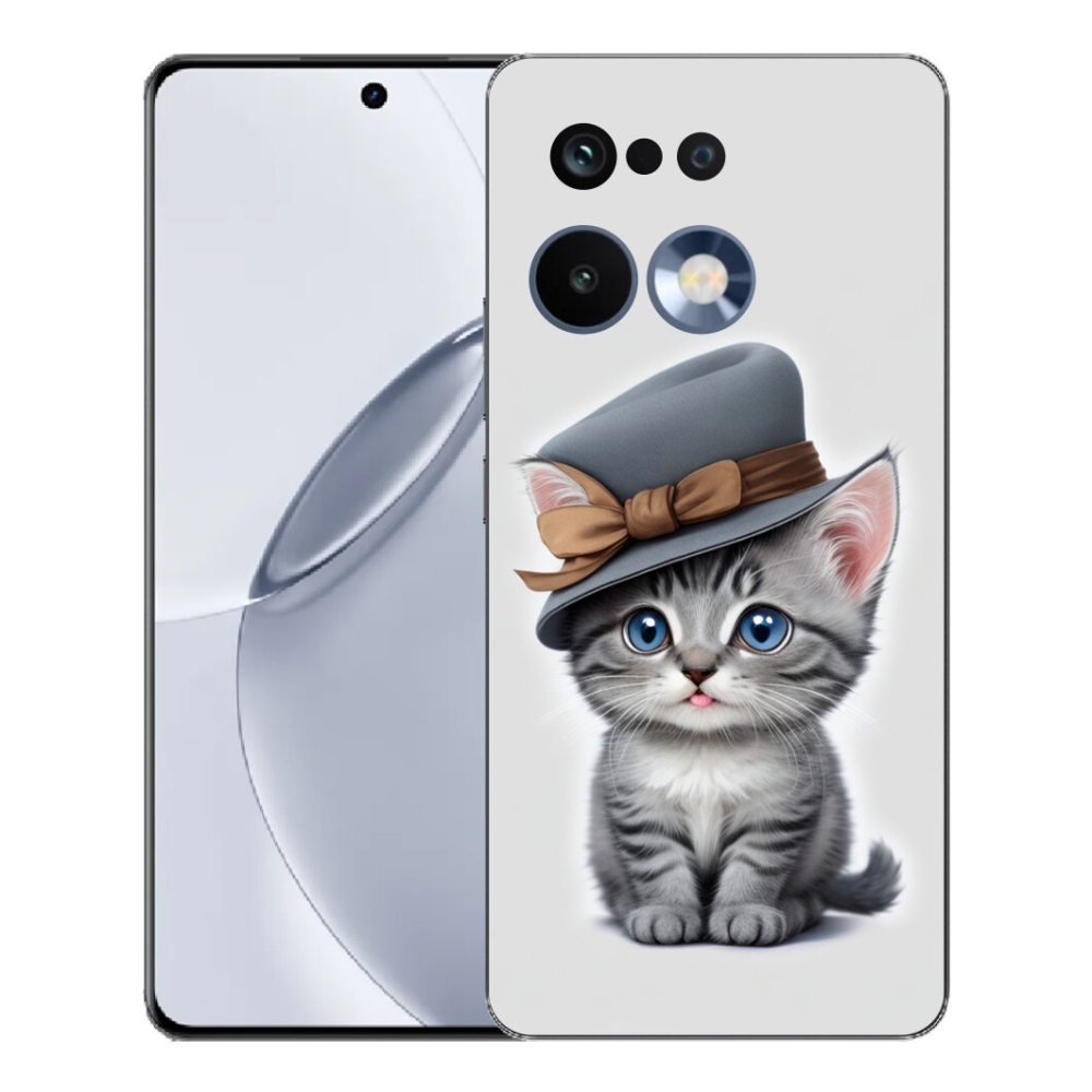 Gélový kryt mmCase na Realme 16 Pro+ - mačiatko s klobúkom