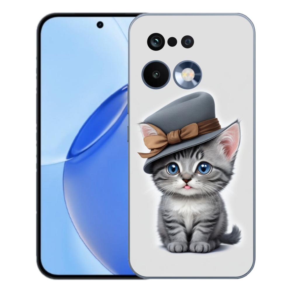 Gélový kryt mmCase na Realme 16 Pro - mačiatko s klobúkom
