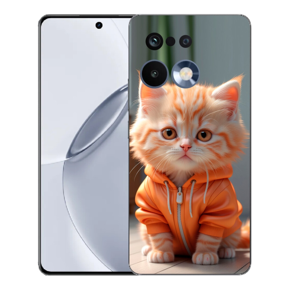 Gélový kryt mmCase na Realme 16 Pro+ - mačiatko v mikine