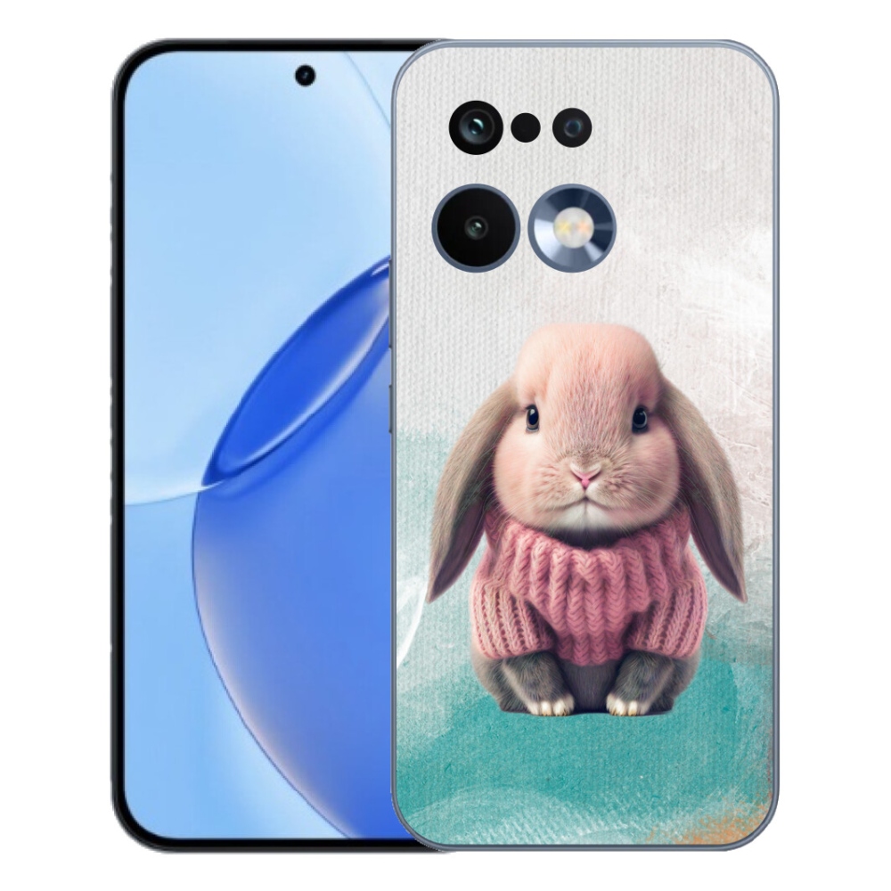 Gélový kryt mmCase na Realme 16 Pro - zajačik vo svetri