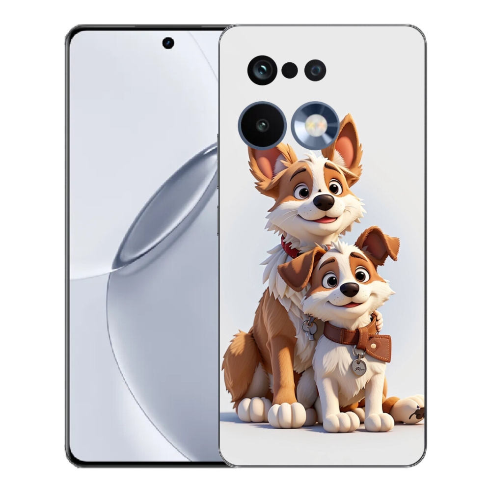 Gélový kryt mmCase na Realme 16 Pro+ - kreslenie psy