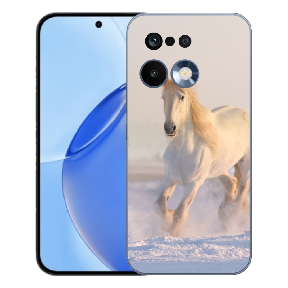 Gélový kryt mmCase na Realme 16 Pro - kôň v snehu