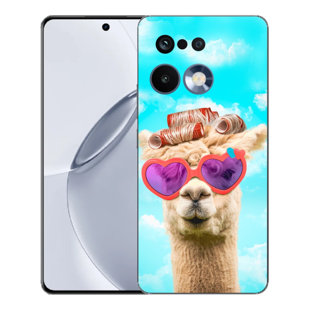 Gélový kryt mmCase na Realme 16 Pro+ - lama s okuliarmi