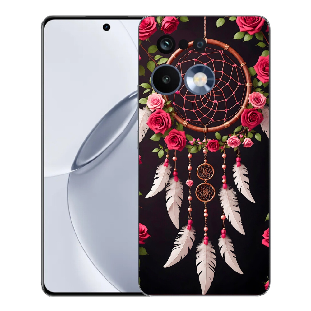 Gélový kryt mmCase na Realme 16 Pro+ - lapač snov s ružami