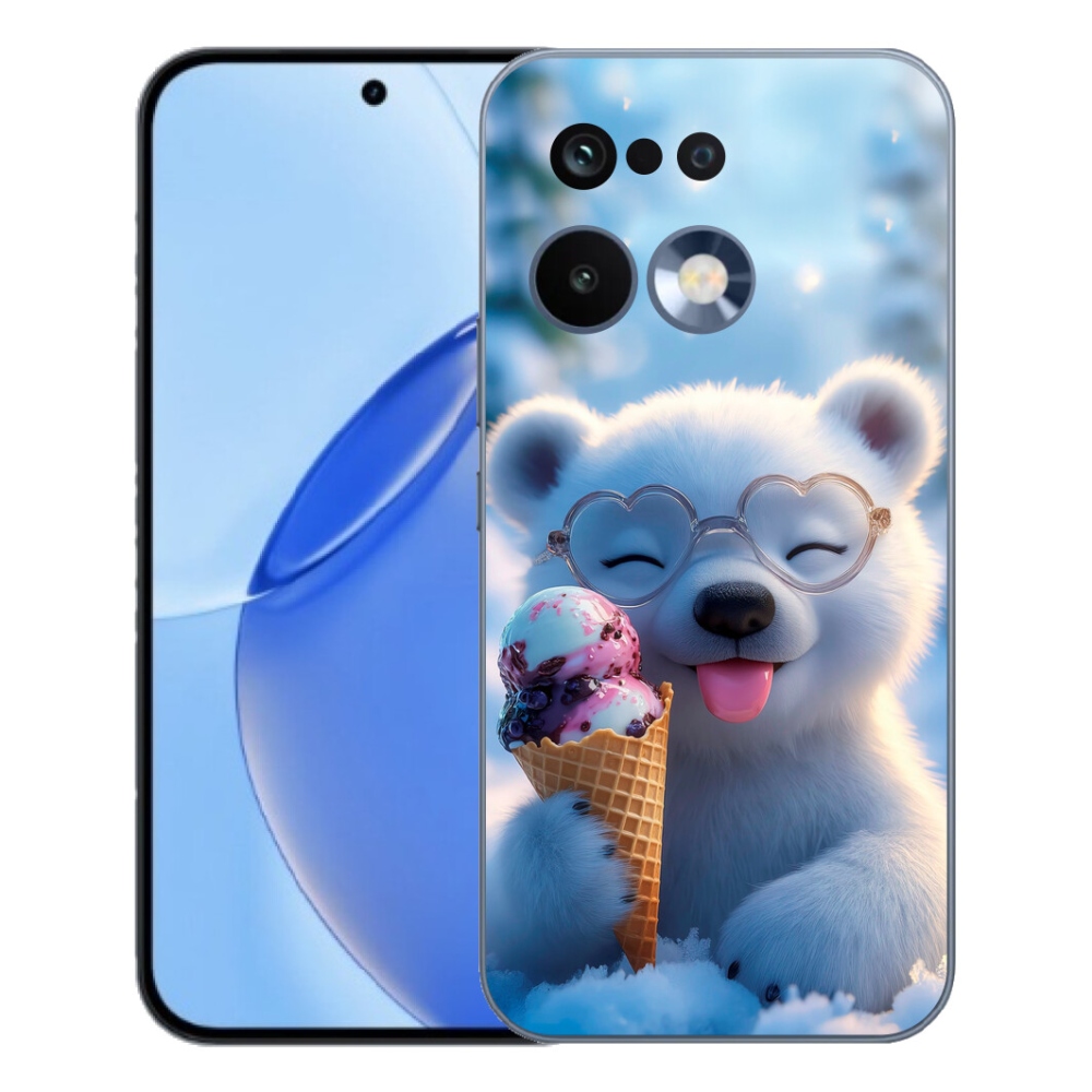 Gélový kryt mmCase na Realme 16 Pro - medvedík so zmrzlinou