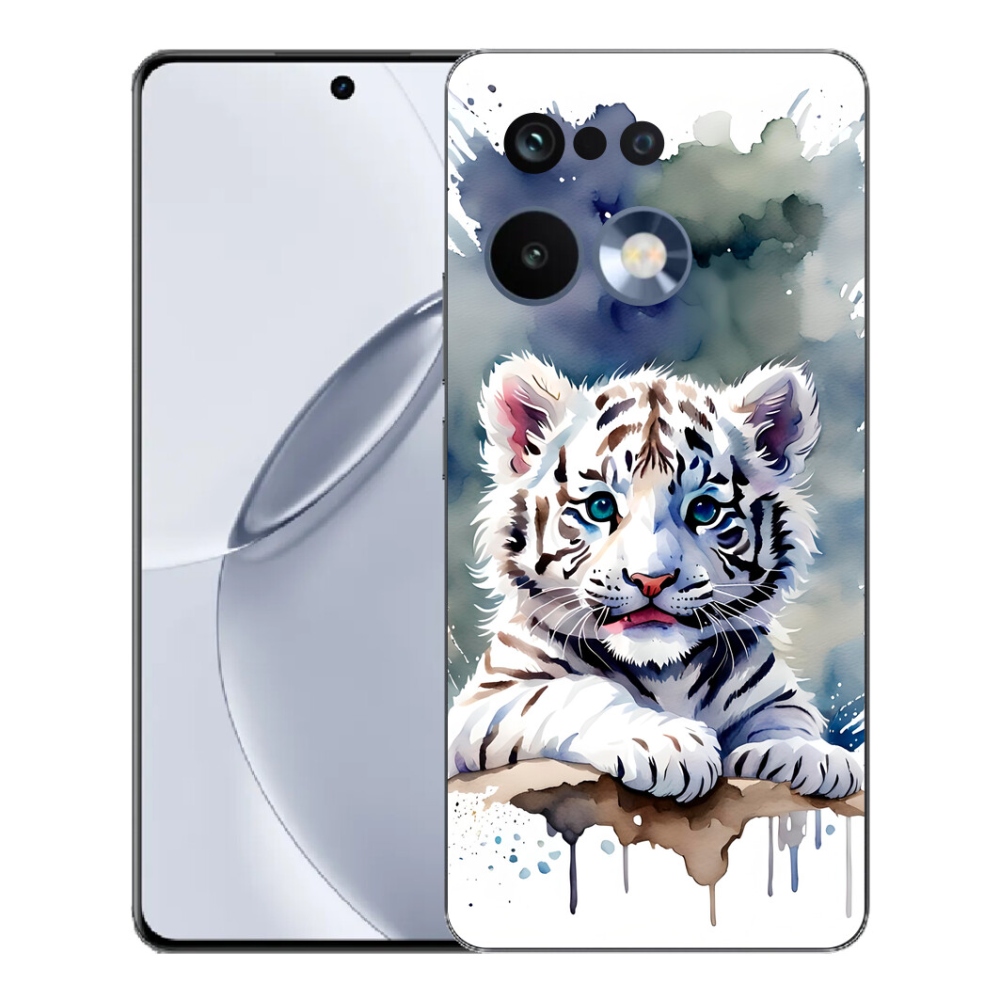 Gélový kryt mmCase na Realme 16 Pro+ - mláďa bieleho tigra
