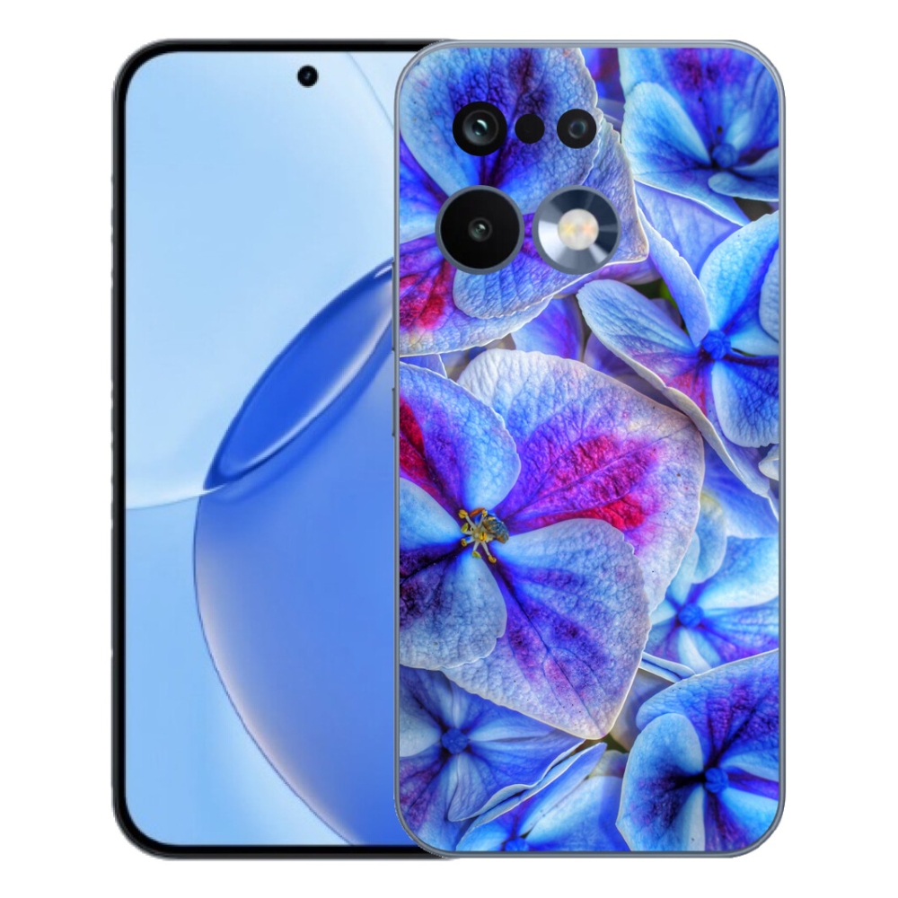 Gélový kryt mmCase na Realme 16 Pro - modré kvety 1