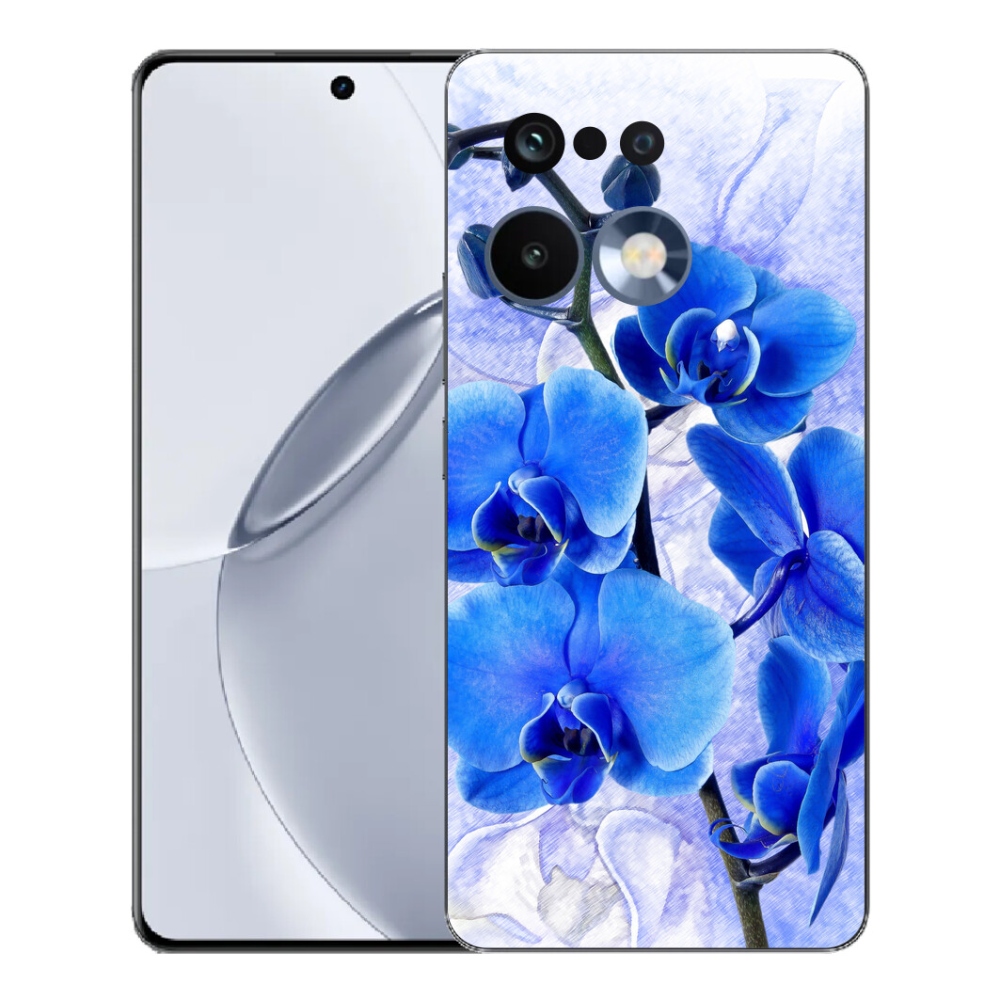 Gélový kryt mmCase na Realme 16 Pro+ - modré kvety