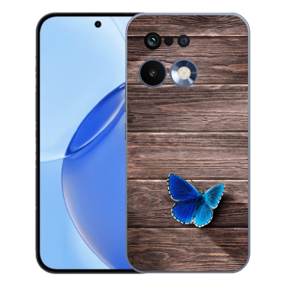 Gélový kryt mmCase na Realme 16 Pro - modrý motýľ 1