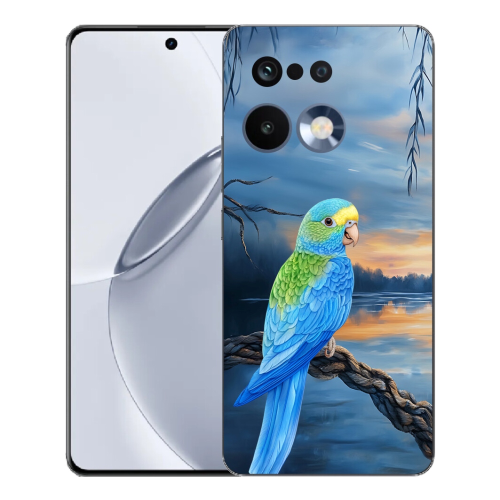 Gélový kryt mmCase na Realme 16 Pro+ - modrý papagáj