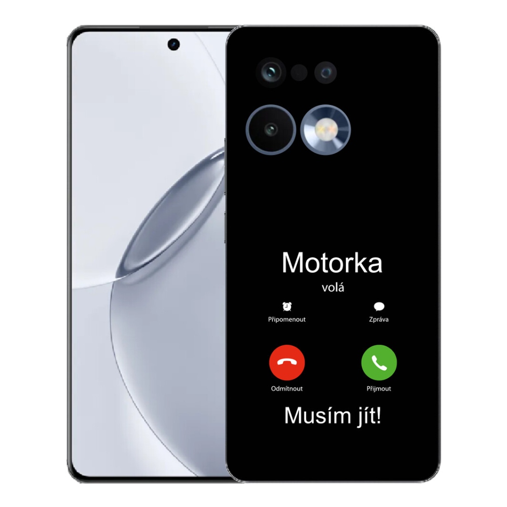 Gélový kryt mmCase na Realme 16 Pro+ - motorka volá čierne pozadie