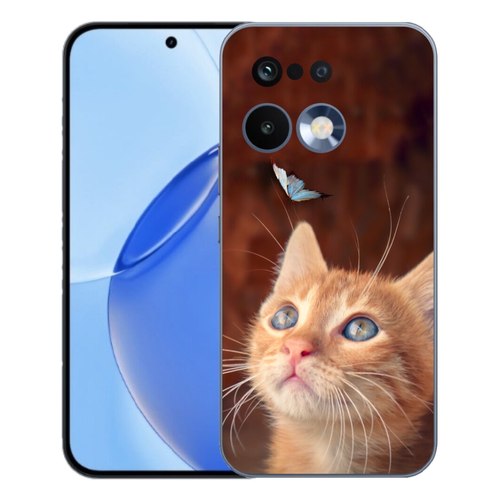 Gélový kryt mmCase na Realme 16 Pro - motýľ a mačiatko
