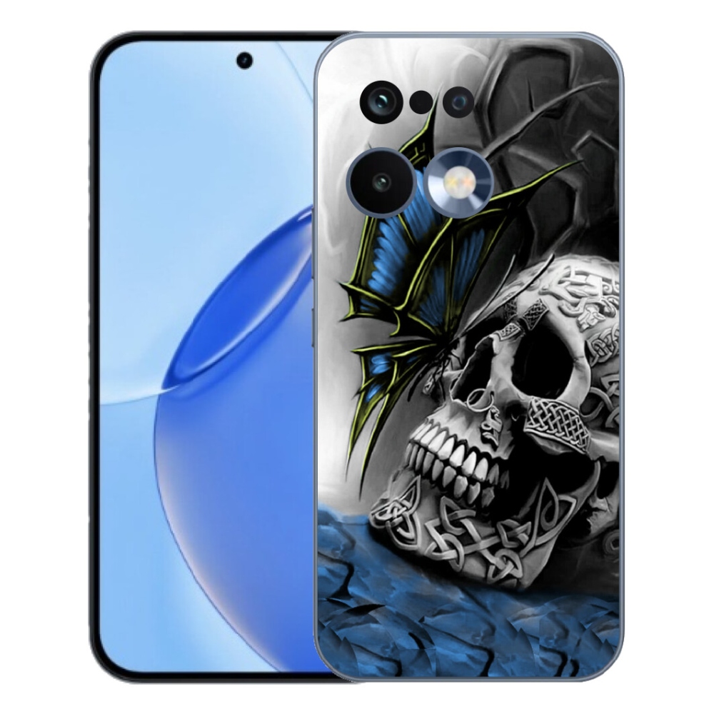 Gélový kryt mmCase na Realme 16 Pro - motýľ a lebka