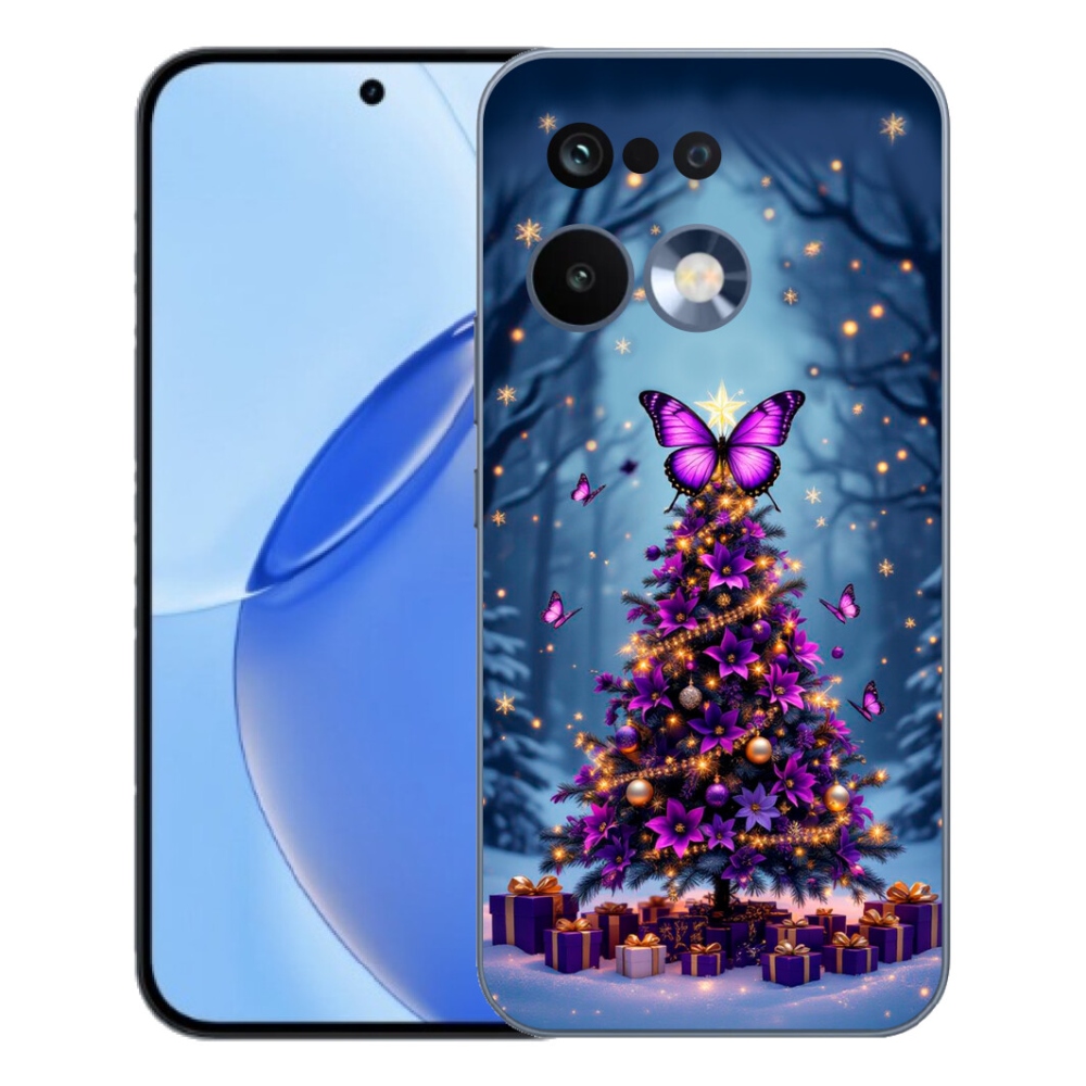 Gélový kryt mmCase na Realme 16 Pro - motýlí vianočný stromček