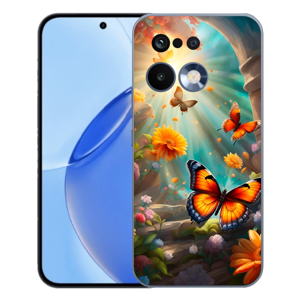 Gélový kryt mmCase na Realme 16 Pro - motýlia záhrada 2