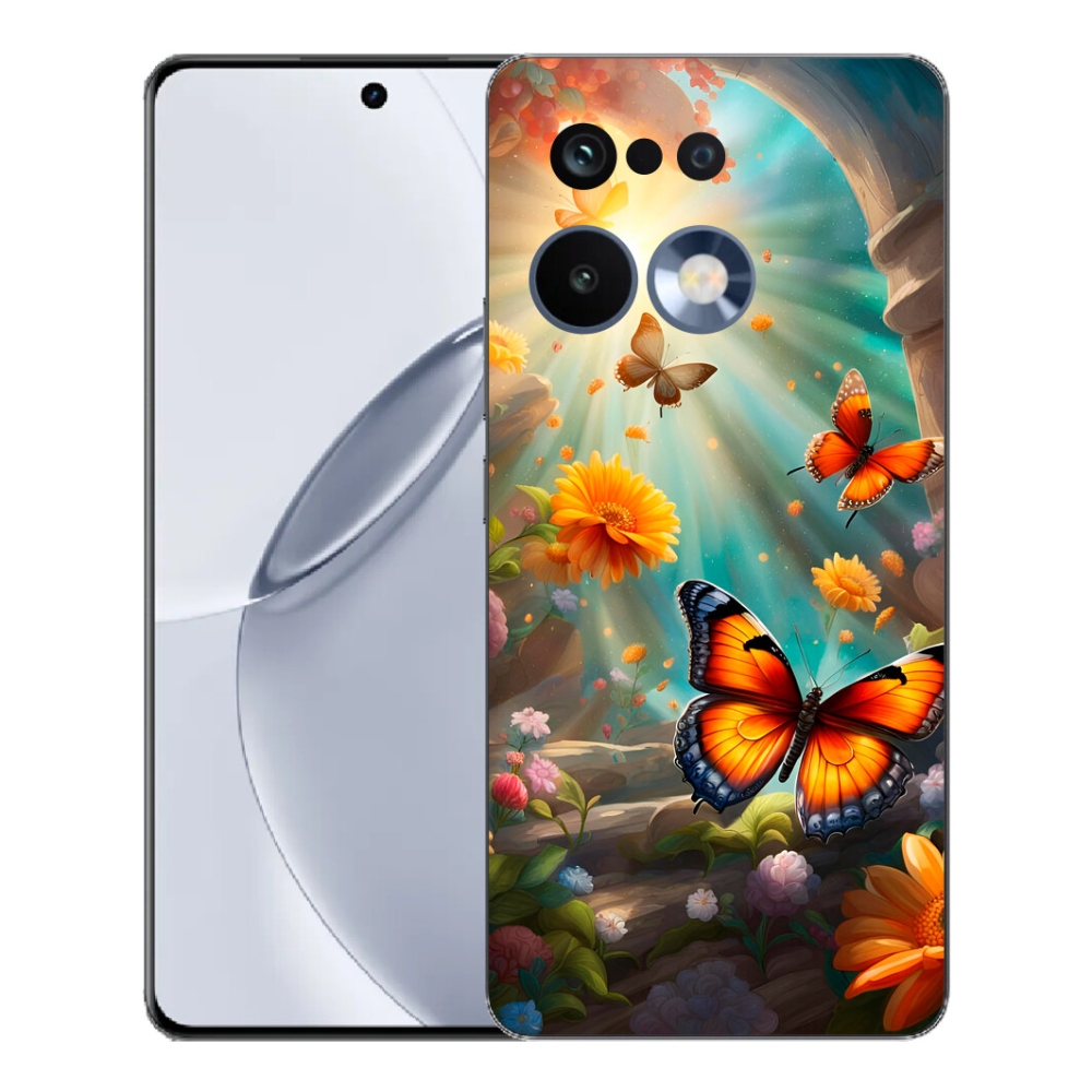 Gélový kryt mmCase na Realme 16 Pro+ - motýlia záhrada 2