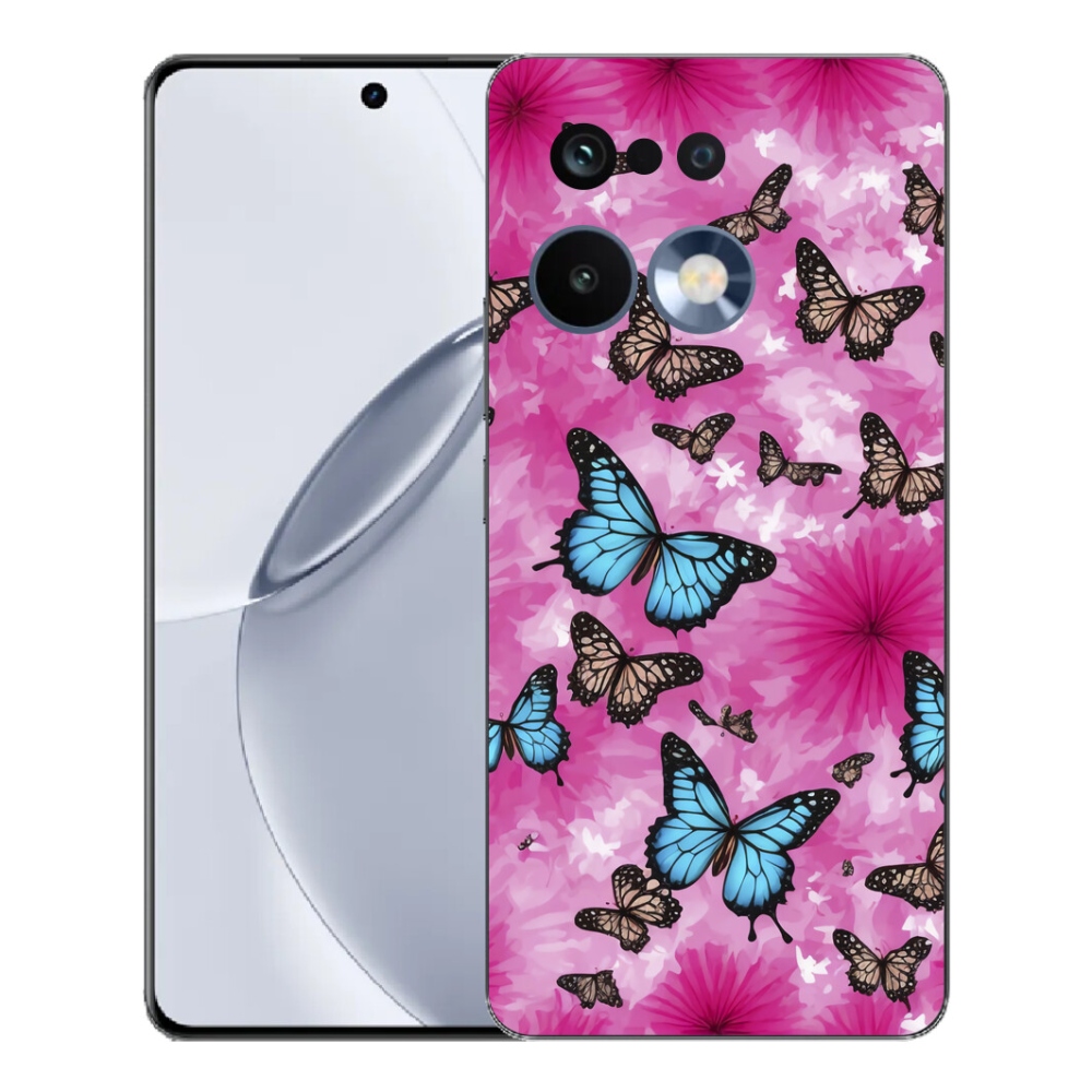 Gélový kryt mmCase na Realme 16 Pro+ - motýlia záhrada