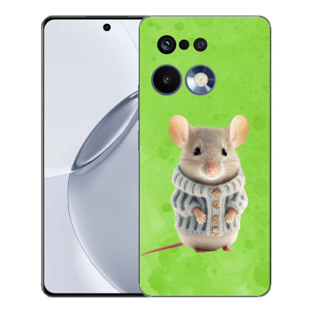 Gélový kryt mmCase na Realme 16 Pro+ - myška vo svetri